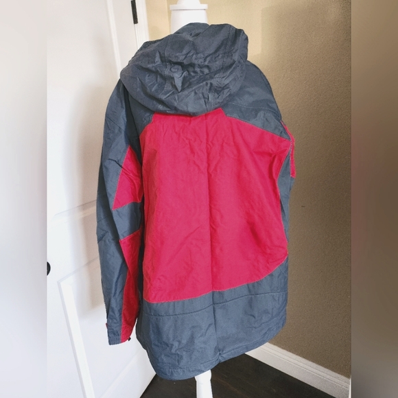 EUC Men's Columbia Omni Tech Red Gray Removable Hood Jacket, Size Large - Picture 9 of 15